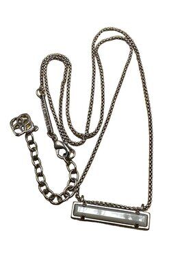 Designer Kendra Scott Pearl Silver Tone 17 - 19 Inch Necklace